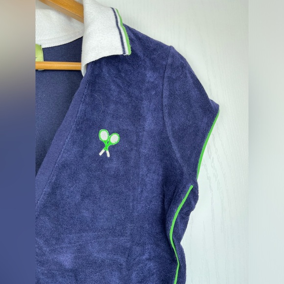 Juicy Couture Vintage Size Large Tennis Shirt Tenniscore Cotton Terrycloth - Picture 4 of 6